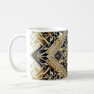 Elegante Art Deco gouden lijnen Mok