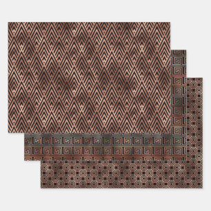 Elegante Art Deco gouden patronen Inpakpapier Vel