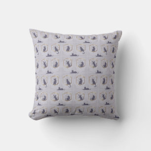 Elegante Art Deco Katten - Lavendel Kussen