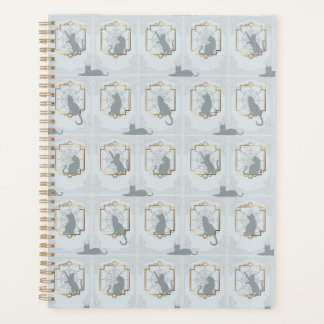 Elegante Art Deco katten - Lichtgrijs Planner