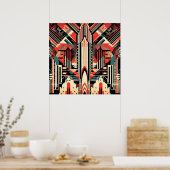 Elegante Art Deco liefhebbers Poster (Keuken)