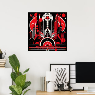 Elegante Art Deco liefhebbers Poster