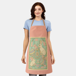 Elegante Art Deco Pasen – Geometrische pastelkonij Schort