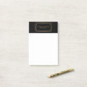 Elegante Art Deco Professioneel Zwart/Goud Post-it® Notes (Op bureau)