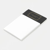 Elegante Art Deco Professioneel Zwart/Goud Post-it® Notes (Schuin)