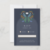 Elegante Art Deco RSVP Behuizing Kaart (Voorkant)