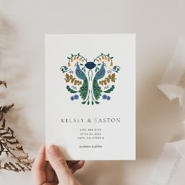 Elegante Art Deco Sla de Datumkaart op met Foto Save The Date