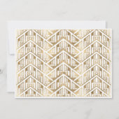 Elegante Art Deco Trouwkaart Save The Date Kaart (Achterkant)