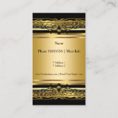 Elegante Art Deco Visitekaartje Gold Black (Achterkant)