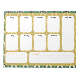 Elegante Art Deco Wekelijkse Planner - Wekelijks Notitieblok