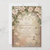 Elegante Art Nouveau bruiloft Kaart (Voorkant)