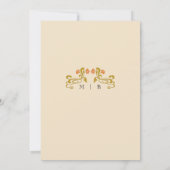 Elegante Art Nouveau Deco Natuur bruiloft Kaart (Achterkant)