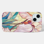 Elegante Art Nouveau Glas in lood Iris Vlinder Case-Mate iPhone Case (Achterkant (horizontaal))