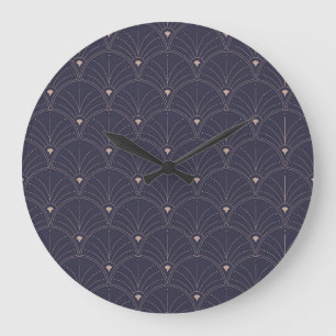 Elegante art nouveau, minimalistisch patroon. grote klok