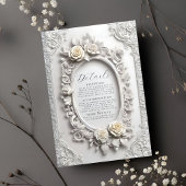 Elegante Art Nouveau Roos Lijst Details Informatiekaartje