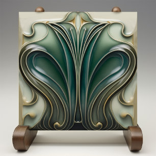 Elegante Art Nouveau Tegeltje