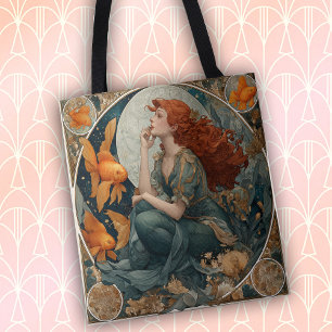 Elegante Art Nouveau Zeemeermin Draagtas