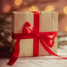 Elegante artistieke gouden penseelstreken donkerro cadeaupapier