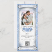 Elegante Assepoester Wedding Scroll Invitation Kaa Kaart (Achterkant)