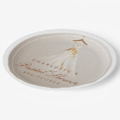 Élégante assiette en papier pour la douche de la m (Angle)