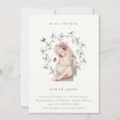 Élégante attenante Invitation de Baby shower de ma (Devant)
