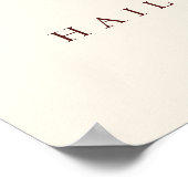 Élégante automne Floral Red Mariage Affiche de bie (Coin)