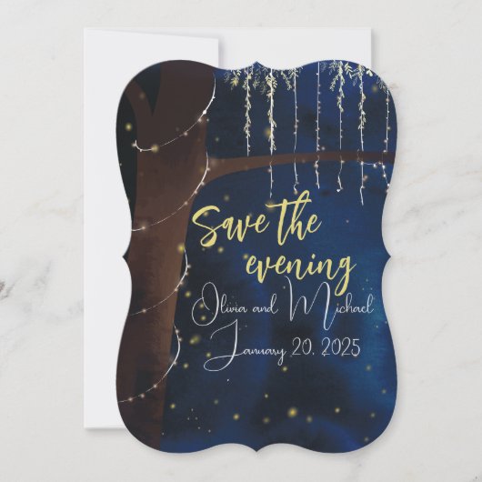 Elegante avond Bewaar de datum Save The Date (Voorkant)