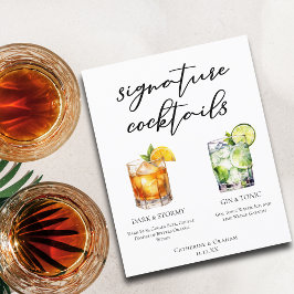 Elegante avond handtekening cocktails bruiloft men