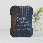 Elegante avond Sla de datum op Save The Date (Staand voorkant)