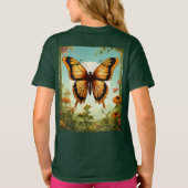 Elegante 'B' Butterfly: Italic Letter Logo Design T-shirt (Achterkant)