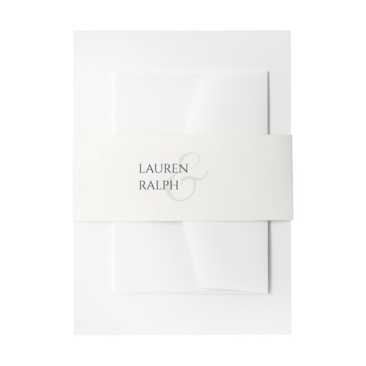 Elegante B&W minimalistisch script bruiloft Uitnodigingen Wikkel (Voorkant Voorbeeld)