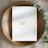 Elegante B&W minimalistisch script bruiloft Uitnodigingen Wikkel