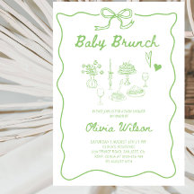 Elegante baby brunch baby shower - Lijntekeningont