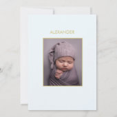 Elegante Baby doop minimalistische foto doop Kaart (Achterkant)