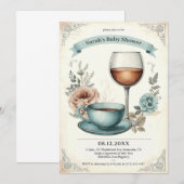 Elegante  Baby Douche Uitnodigingen voor Jongens (Voorkant / Achterkant)