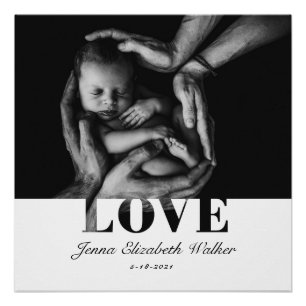 Elegante Baby fotoliefde typografie Perfect Poster