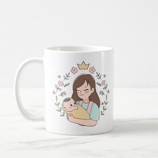 Elegante baby koffiemok | baby loading (Links)