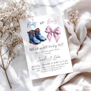 Elegante Baby-laarzen of bogen Boy Girl Gender Rev Kaart