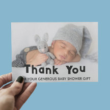 Elegante Baby Shower Bedankt