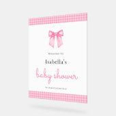 Élégante Baby shower de garçon rose Affiche de bie (Angle)