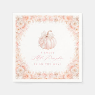 Elegante Baby Shower met Pompoenboogje Servet