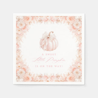 Elegante Baby Shower met Pompoenboogje Servet