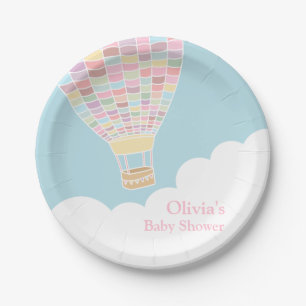 Elegante baby shower-spullen met het thema hete lu papieren bordje