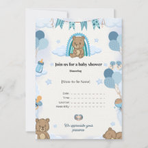 Elegante baby shower uitnodiging