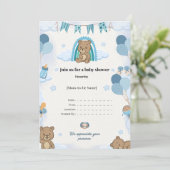 Elegante baby shower uitnodiging (Staand voorkant)