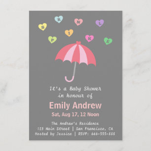 Elegante baby shower voor een meisje met liefde en kaart