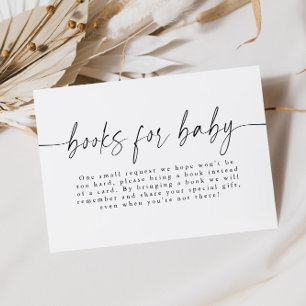 Elegante Baby showers boeken voor Baby Simple Informatiekaartje