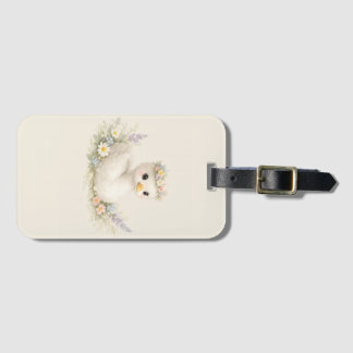 Elegante Baby Zwaan Wildflower Watercolor Briefpap Bagagelabel