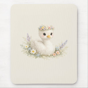 Elegante Baby Zwaan Wildflower Watercolor Briefpap Muismat