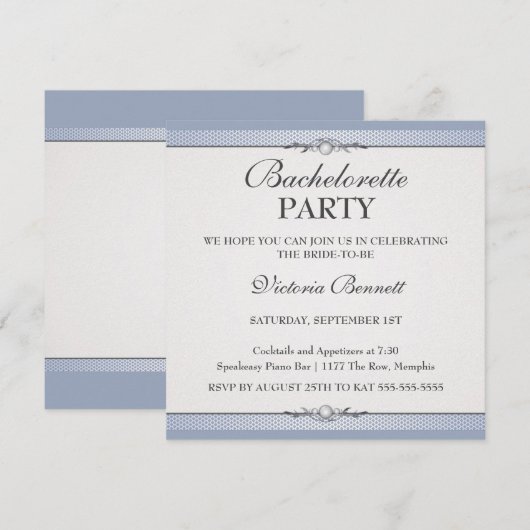 Élégante Bachelorette Frontière Invitation (Devant / Derrière)